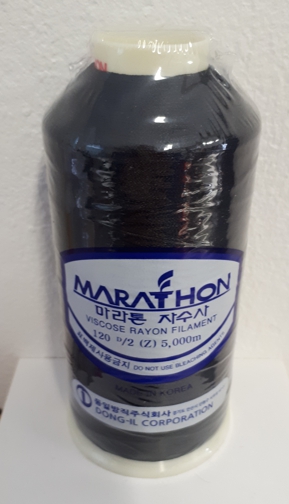 vyšívací niť Marathon - 1180 - černá