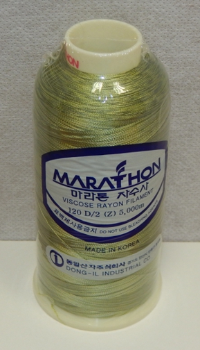 vyšívací niť Marathon - 5514 - duhová olivová