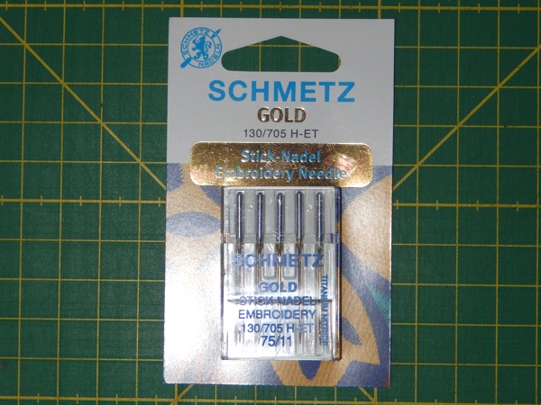vyšívací jehly Schmetz 75/11 Gold (5ks)