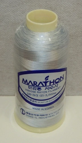 vyšívací niť Marathon - 5507 - šedomodrá (melírovaná)