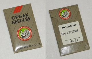 vyšívací jehly Organ HAX130EBBR 75/11 (10ks)