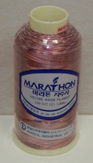 vyšívací niť Marathon - 5511 - červená (melírovaná)