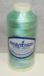 vyšívací niť Marathon - 5512 - zelená (melírovaná)